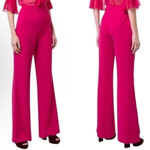 Alice + Olivia Dylan High Waisted Raspberry Pink Wide Leg Pant